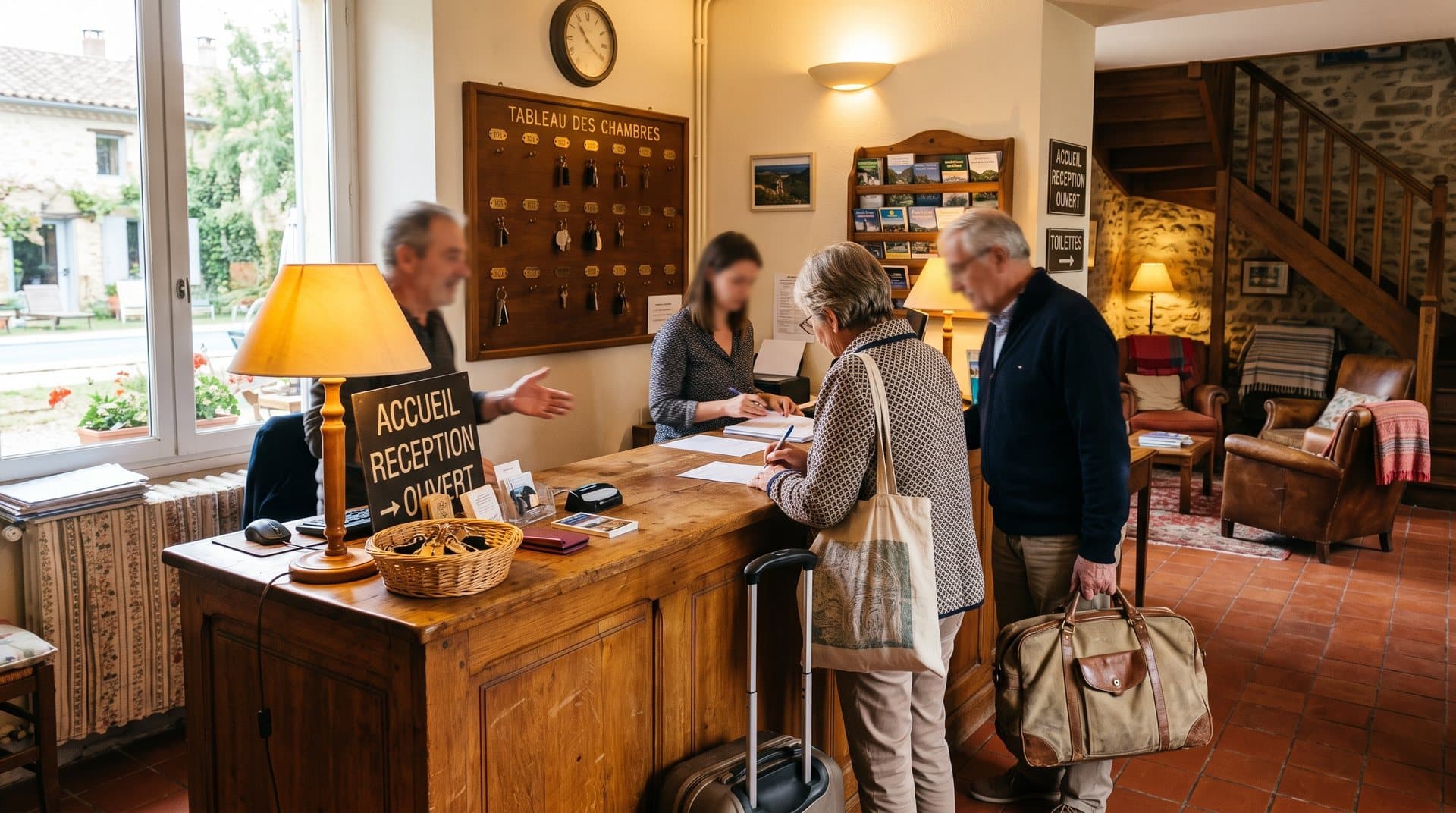 Maison d'hôtes premium avec salon d'accueil chaleureux