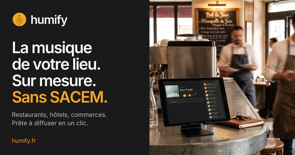 Comprendre la SACEM pour un restaurant en 2026 · Humify